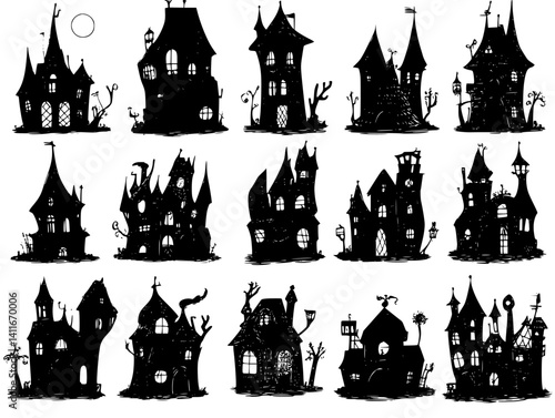 Fantasy architecture of Townhouse, Townhouse vector illustration