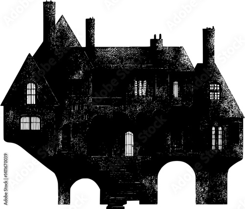 Fantasy architecture of Triplex, Triplex vector illustration