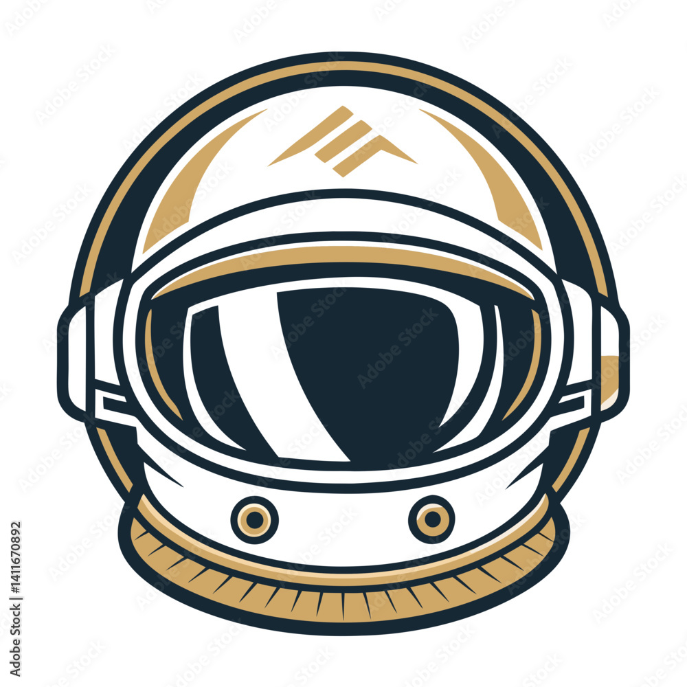 Fototapeta premium Stylish Astronaut Helmet Design for Space Exploration Themes and Creative Projects