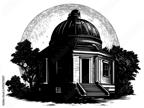Observatory fantasy architecture, Observatory illustration art