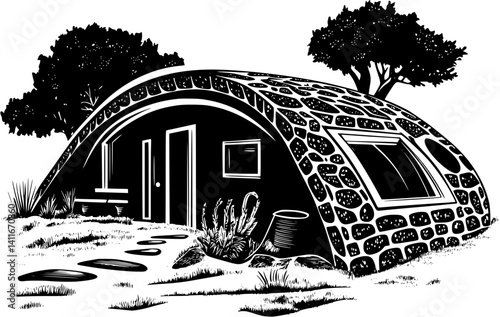 Root cellar fantasy architecture, Root cellar illustration art