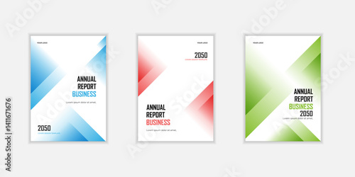 Modern folding ribbon theme book cover template in gradient color. A4 size book cover template for annual report, magazine, booklet, proposal, portfolio, brochure, poster