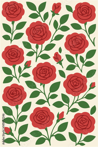 A seamless vintage floral pattern wallpaper texture