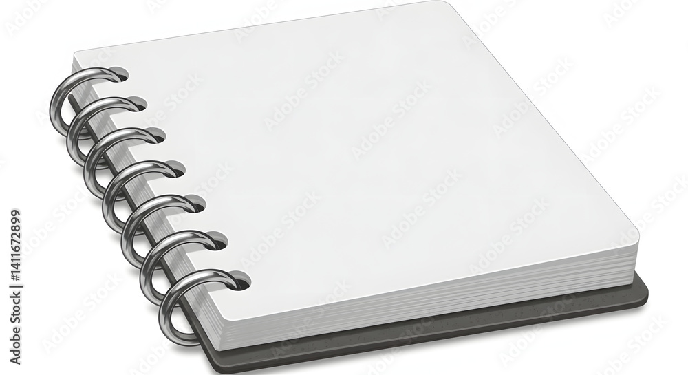 Blank Notebook with Metal Rings and Empty Pages Blank Notebook with Metal Rings and Empty Pages