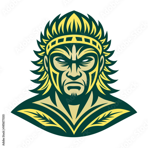 Warrior Face Logo Design with Bold Lines and Dynamic Features Perfect for Branding and Tattoos