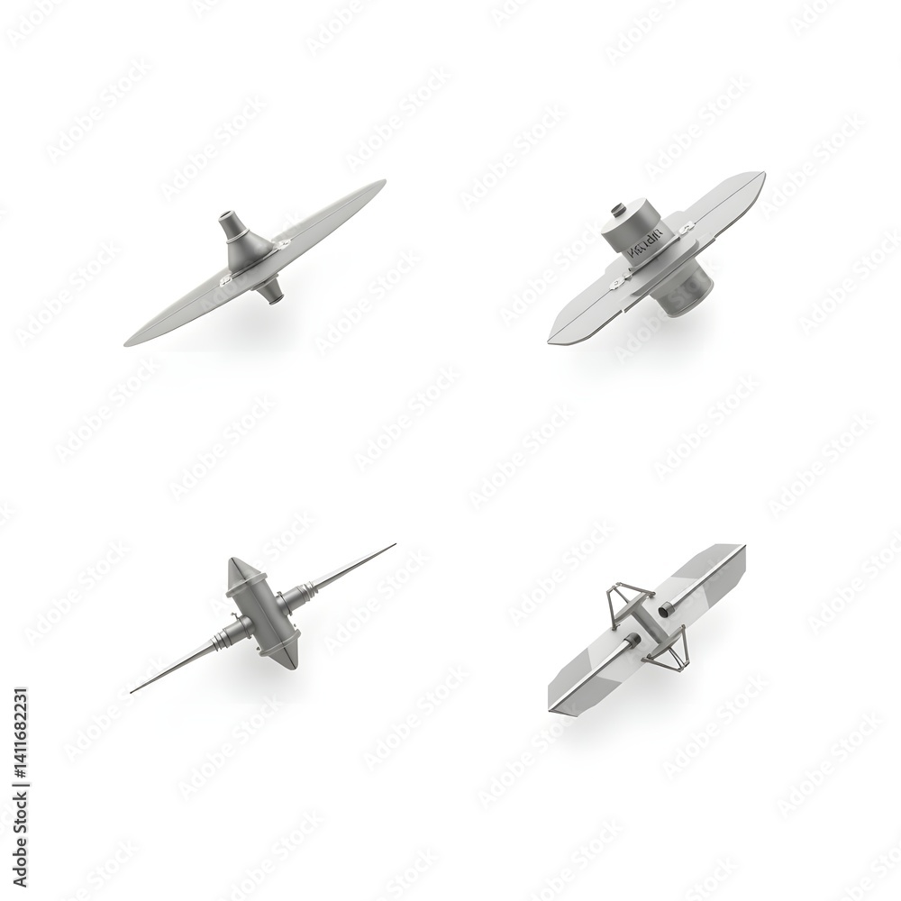 Set of Space Communication satellite Icon Telecommunication Network Tech Internet Orbit Engineering Technology Illustration Set of Space Communication satellite Icon Telecommunication Network Tech Internet Orbit Engineering Technology Illustration