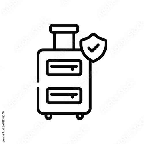 Travel Insurance Icon vector stock illustration