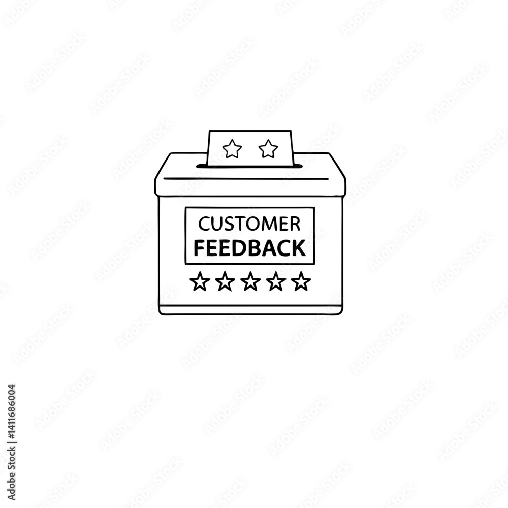 Customer Feedback Box Illustrating Engaging Feedback Collection for Business Improvement Customer Feedback Box Illustrating Engaging Feedback Collection for Business Improvement