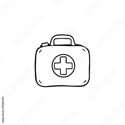 Medical First Aid Kit for Health and Safety Designs Coloring Pages and Tattoo Ideas