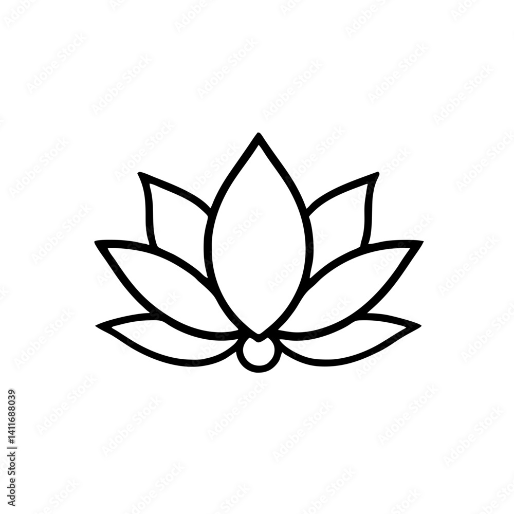 Elegant Lotus Flower Vector Design for Meditation Art and Mindfulness Practices Elegant Lotus Flower Vector Design for Meditation Art and Mindfulness Practices
