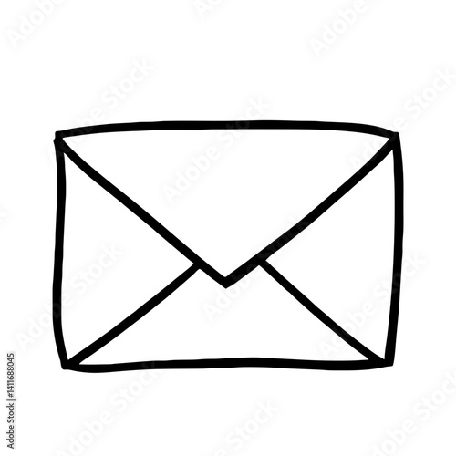 Envelope with Decorative Elements Ideal for Invitations and Greeting Cards Design