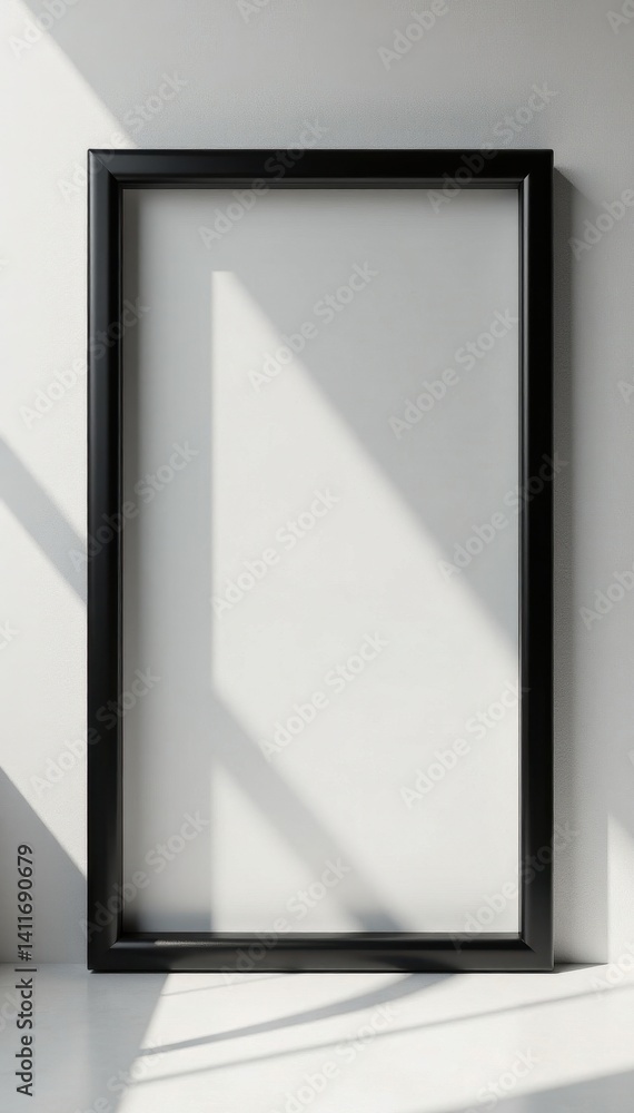 Sleek black frame, stark black backdrop Minimalist, modern art concept , clean, frame mockup, decoration Sleek black frame, stark black backdrop Minimalist, modern art concept , clean, frame mockup, decoration