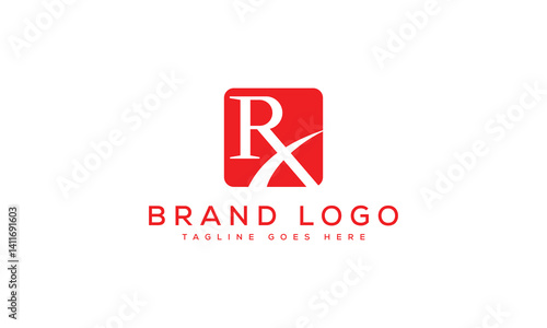 letter RX logo design vector template design for brand.