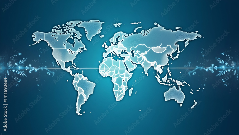 Obraz premium Transformative Impact of Global Trade Agreements: Regulatory Harmonization & Economic Growth - High Definition Visual with Space for Text