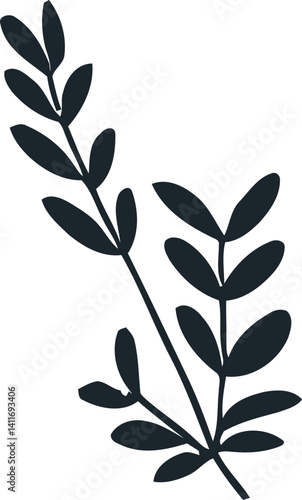 Tree leaf vector silhouette