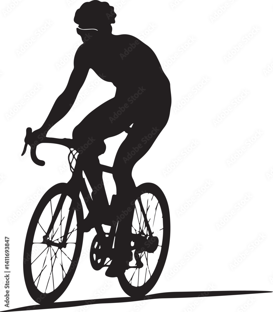 Obraz premium Cyclist Silhouette Bundle Pack 