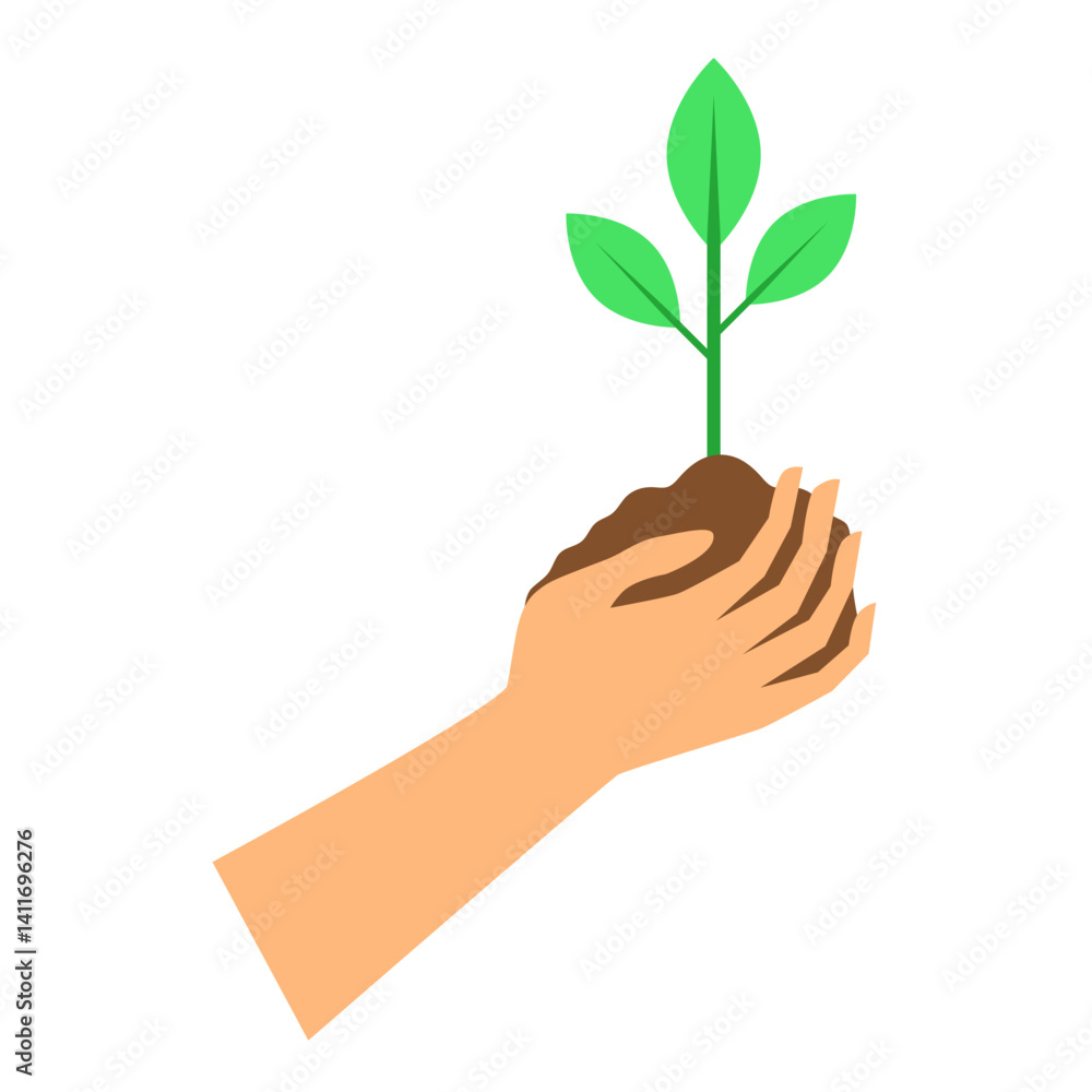 Hand Holding Plant Eco Growth Hand Holding Plant Eco Growth