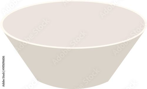 Simple White Bowl Illustration
