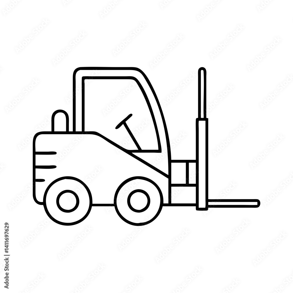forklift icon, forklift line art - simple line art of forklift, perfect for forklift logos and icons forklift icon, forklift line art - simple line art of forklift, perfect for forklift logos and icons