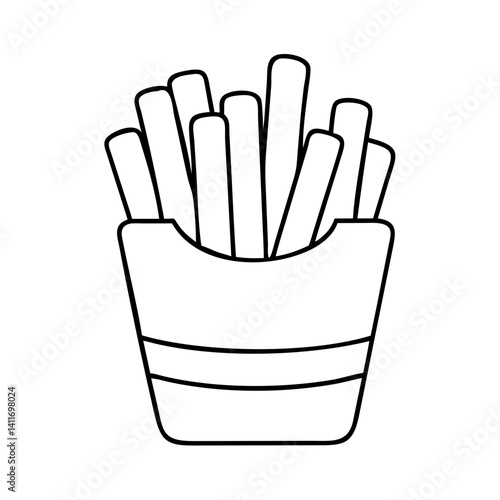 fries icon, fries line art - simple line art of fries, perfect for fries logos and icons