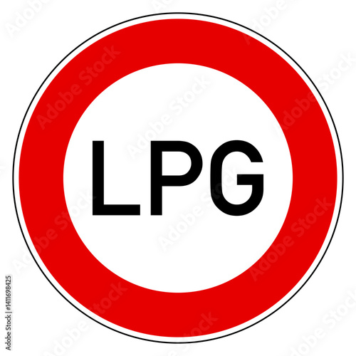 LPG und Verbotsschild