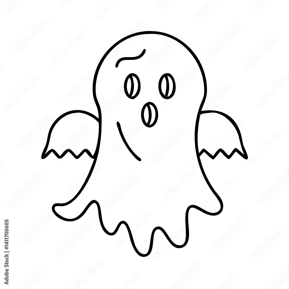 ghost icon, ghost line art - simple line art of ghost, perfect for ghost logos and icons ghost icon, ghost line art - simple line art of ghost, perfect for ghost logos and icons