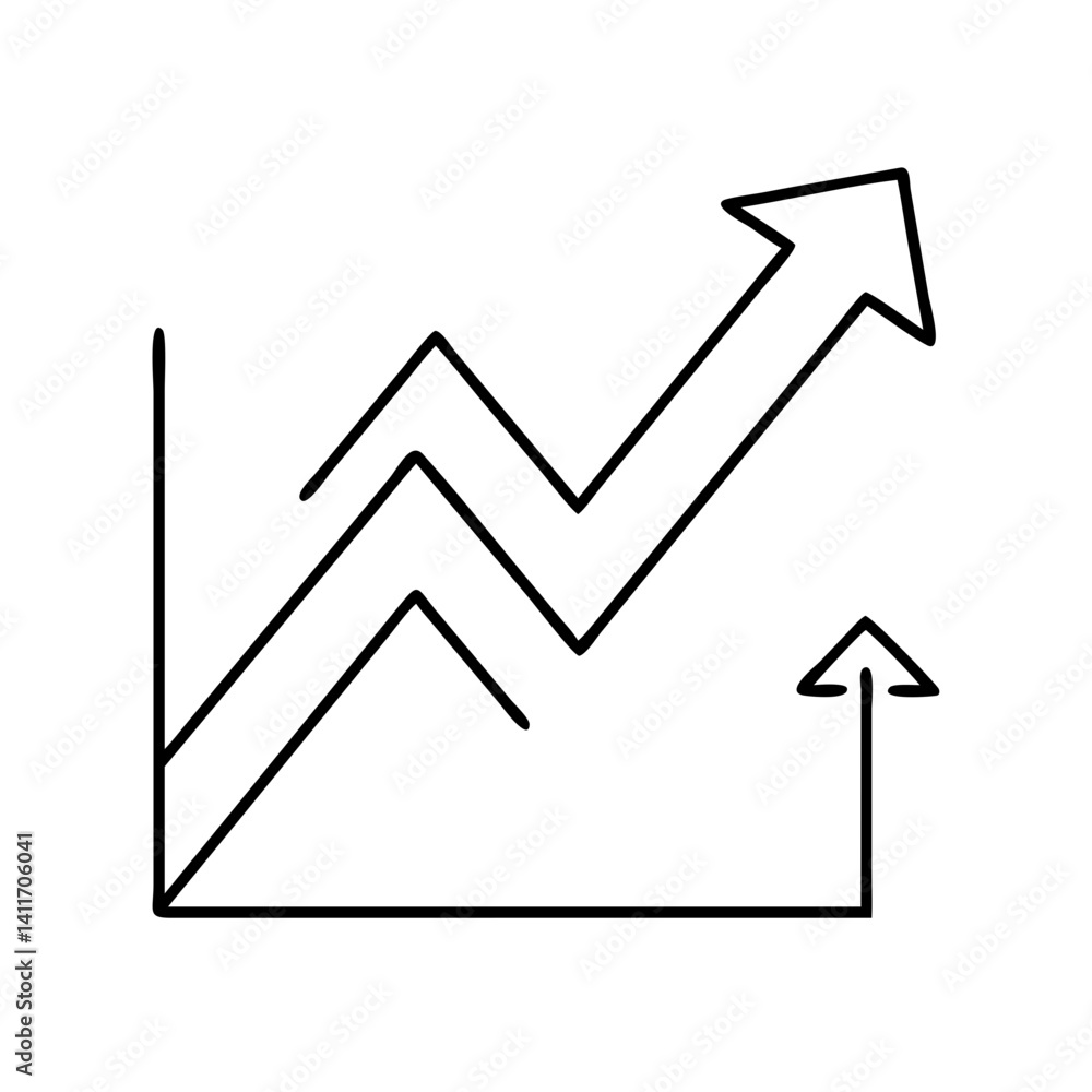 growth arrow icon, growth arrow line art - simple line art of growth arrow, perfect for growth arrow logos and icons growth arrow icon, growth arrow line art - simple line art of growth arrow, perfect for growth arrow logos and icons
