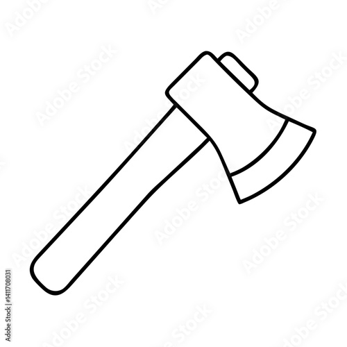 hatchet icon, hatchet line art - simple line art of hatchet, perfect for hatchet logos and icons