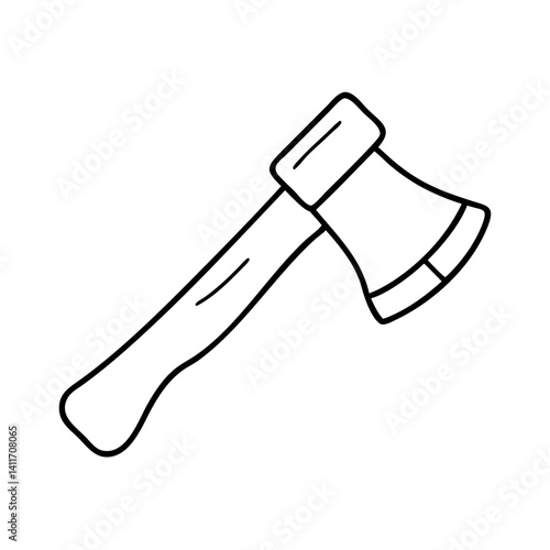 hatchet icon, hatchet line art - simple line art of hatchet, perfect for hatchet logos and icons