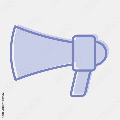 Icon loud speaker. Indonesian general election elements. Icons in two tone style. Good for prints, posters, infographics, etc.