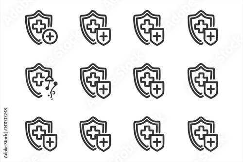 Health Insurance icon set