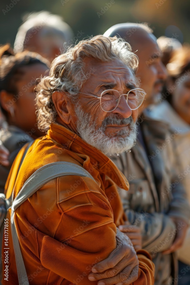 Fototapeta premium people of various ages elderly