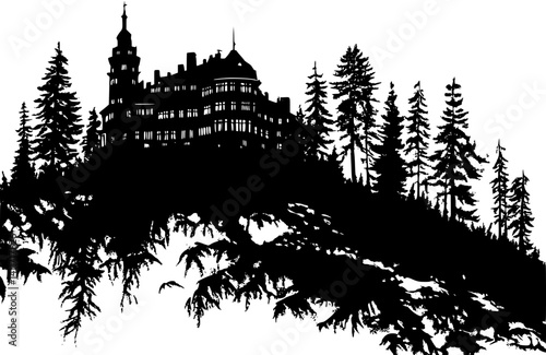 Silhouette of Sanatorium, Sanatorium vector graphic