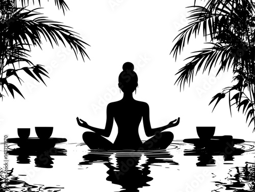 Spa silhouette design, Spa vector graphic