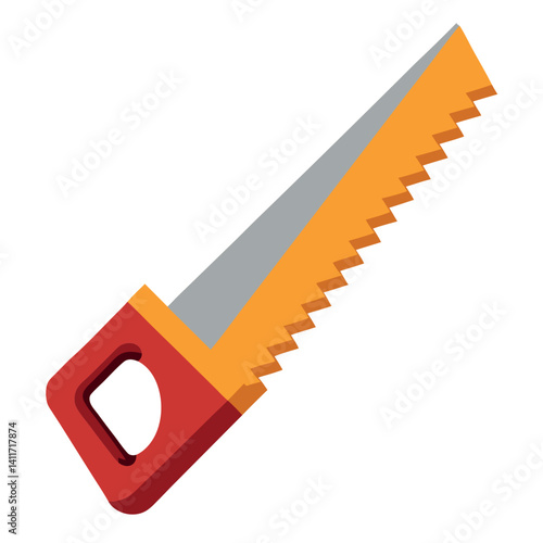 Handsaw vector on white background 
