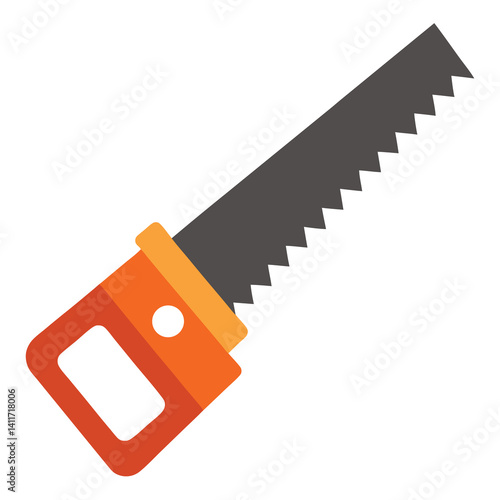 Handsaw vector on white background 