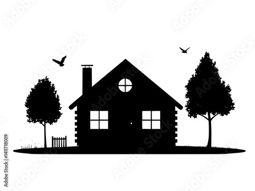 Tiny house silhouette design, Tiny house vector graphic