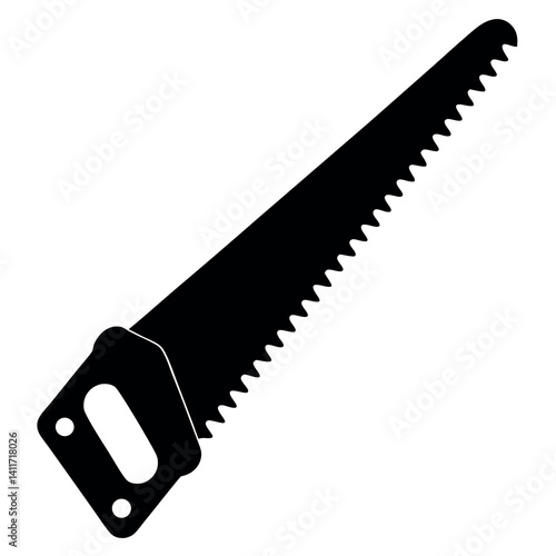 Handsaw vector on white background 