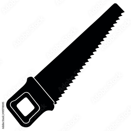 Handsaw vector on white background 