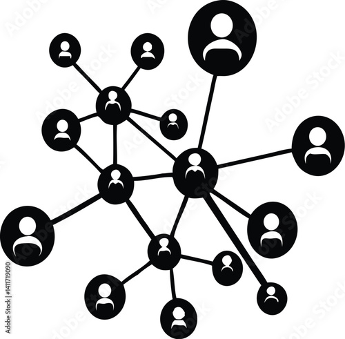 Dynamic Social Network Connection Diagram