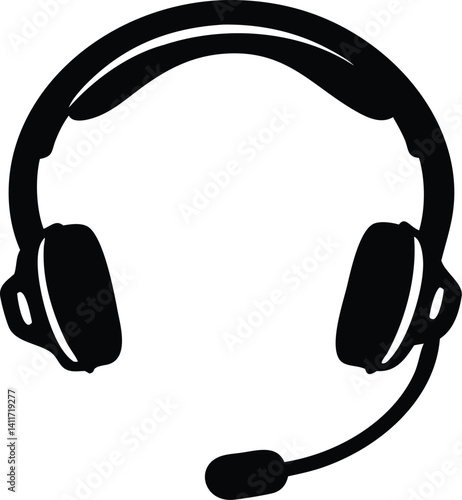 Professional Headset with Microphone Icon