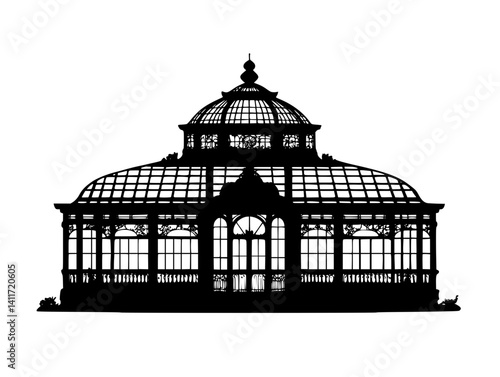Silhouette of Conservatory, Conservatory vector image