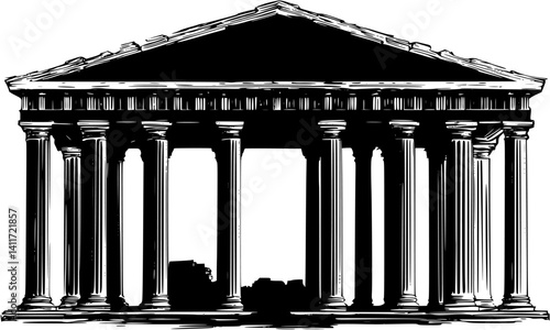Monumental building silhouette design, Monumental building vector illustration
