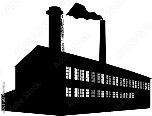 Packing house silhouette design, Packing house vector illustration