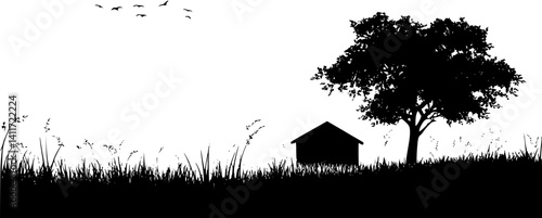 Shelter silhouette design, Shelter vector illustration