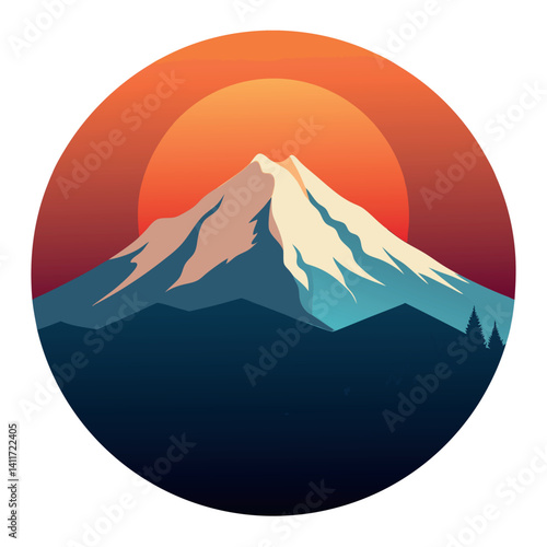 Obraz na płótnie Vector art of mount rainier on white background w salonie