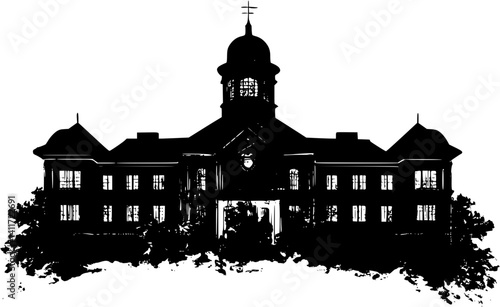 Silhouette of Academy, Academy illustration art