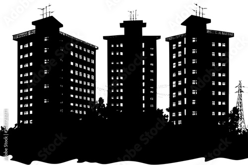 Silhouette of Sanatorium, Sanatorium illustration art
