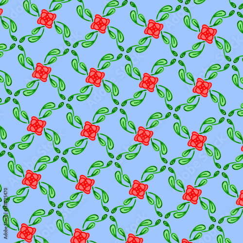 Wallpaper Mural seamless floral pattern Torontodigital.ca