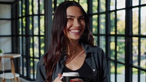 The Woman with Coffee Smile